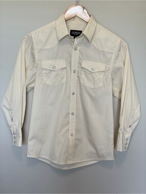 Gioberti Kids' Cream Button-Down Western Shirt